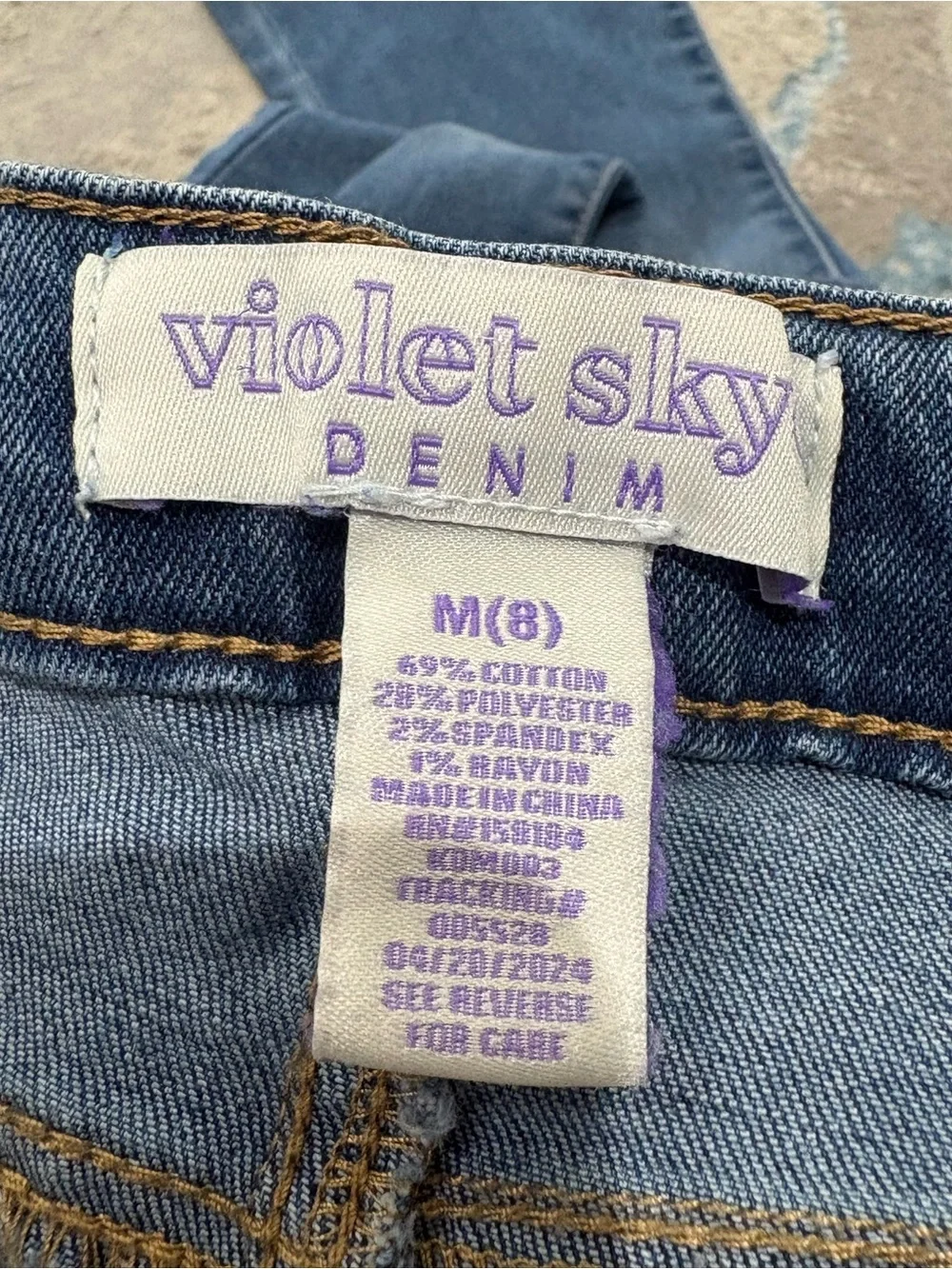 Violet Kay Girls Dark Blue Flared Jeans
